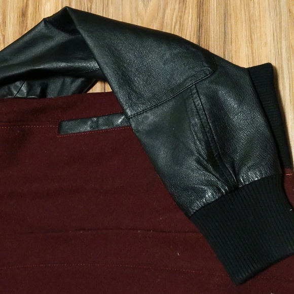 Danier Blink Leather Sleeve Varsity Bomber Jacket - Picture 5 of 9